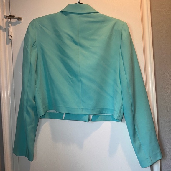 Bubble Teal Cropped Blazer NWT - Picture 4 of 5